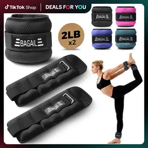 【SummerVibes】BAGAIL Ankle and Wrist Weights for Women & Men, 1 Pair 1/2/4/6/8/10 LBS Leg Weight with Sleek Design & Secure Fit, Arm Weighted Set for Walking, Running, Home Fitness & Physical Therapy outdoorfun Workout Band