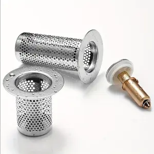 1pc Universal Stainless Steel Bathroom Sink Plug, Sink Stopper, Anti-odor Floor Drain Plug, Sink Drain Strainer, Multi-functional Water Plug, Home Essentials, Bathroom Accessories