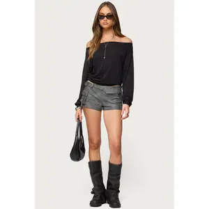 Houston Faux Leather Cargo Shorts