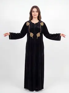 Sumaya Velvet Abaya Set - Embrodiered Women's Abaya, Modest Womenswear, Traditional Dress, Pefect for Eid Dress, Ramadan, Gifts for Her