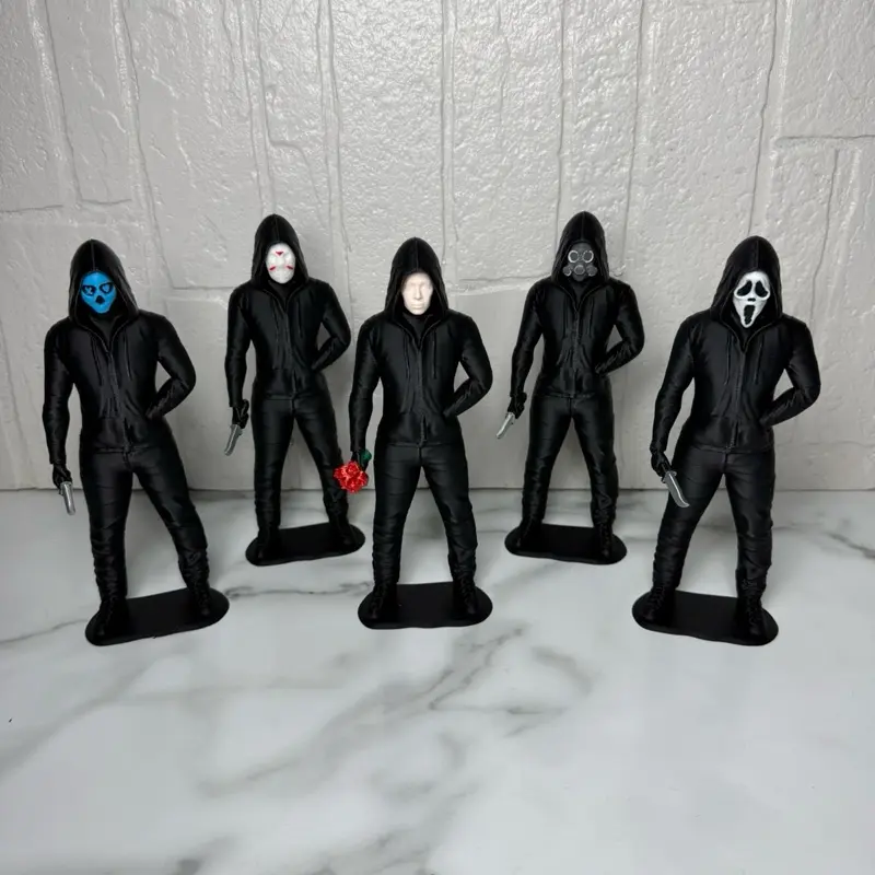 Deesdesign20 Masked Boyfriend Bookshelf Decor Unique Hooded Figures for Home Decor & Bookshelf Styling 7 Inches Tall Eye Catcher Decoration Items Statue Figurines