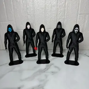 Deesdesign20 Masked Boyfriend Bookshelf Decor Unique Hooded Figures for Home Decor & Bookshelf Styling 7 Inches Tall Eye Catcher