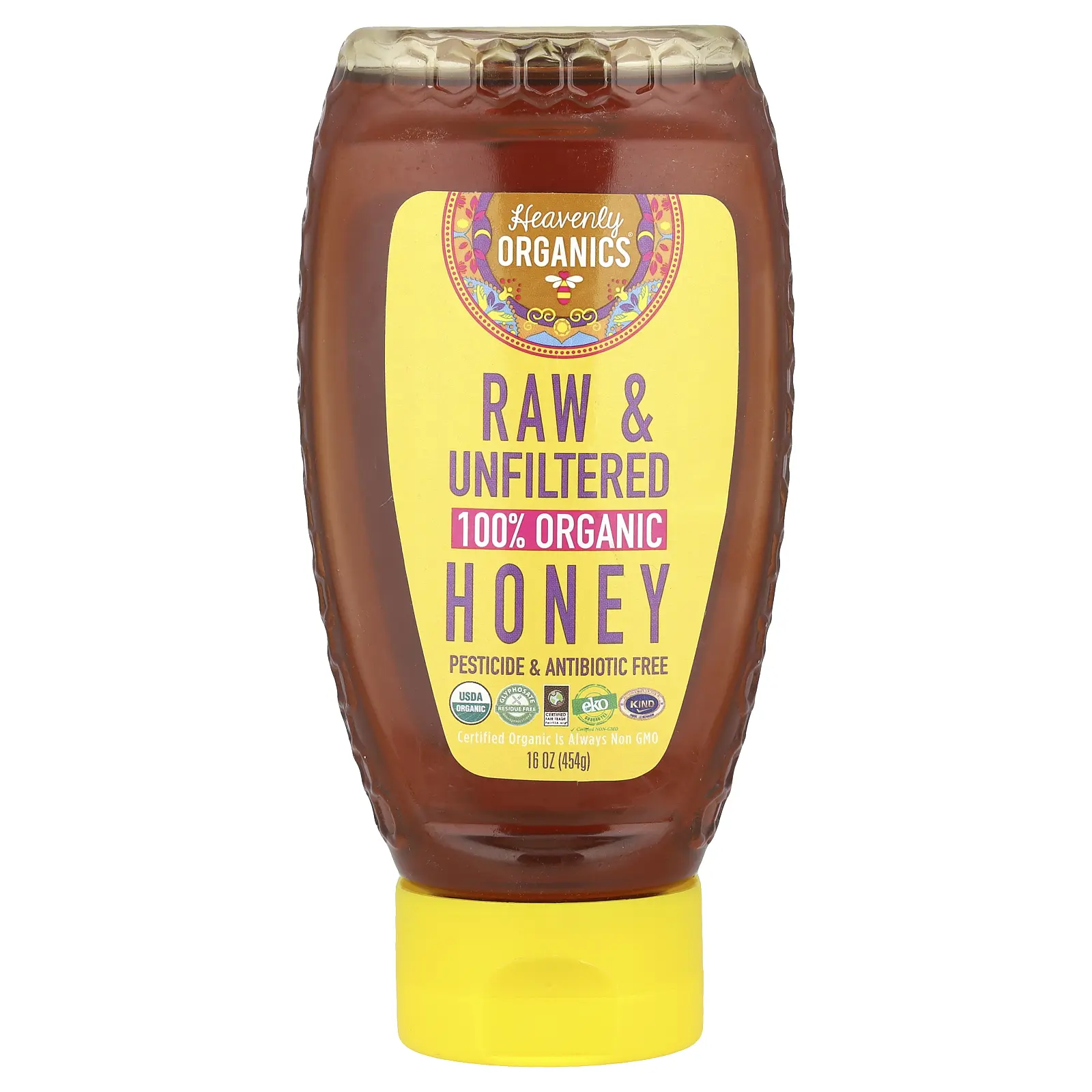 Heavenly Organics 100% Organic Honey, Raw & Unfiltered, 16 oz (454 g) Heavenly Organics 100% Organic Honey, Raw & Unfiltered, 16 oz (454 g)
