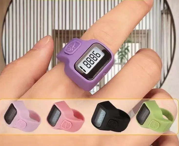 Ring Electronic Counter for Affirmations & Buddhist Chanting，mini Finger Tally Ring，manifestation,0-99999,Smart Dhikr Counter
