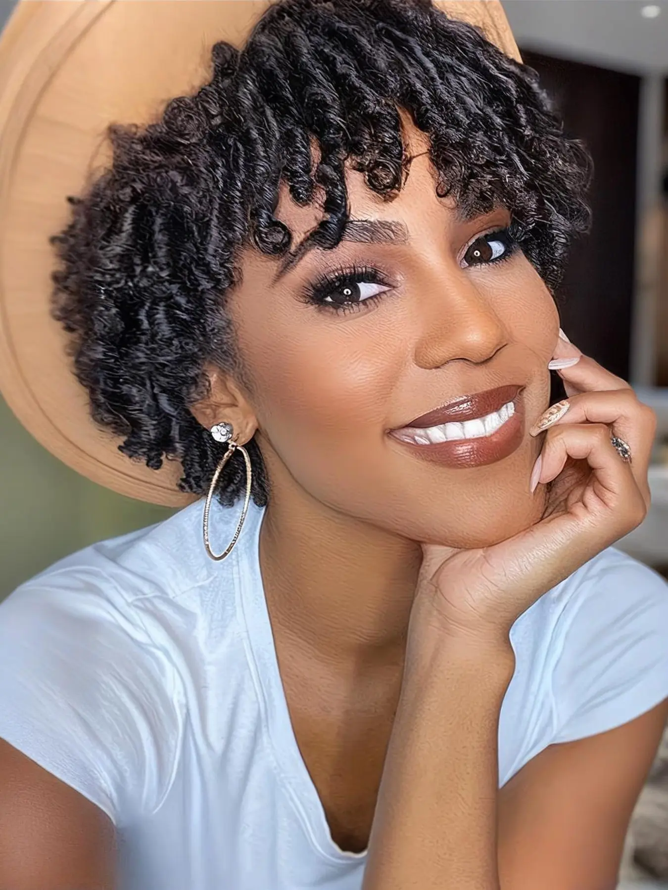 6 Inch Short Dreadlocks Hair Topper Wig, Braided Dreads Faux Locs Boho Locs Braided Half Wigs, Afro Braided Synthetic Hair Topper with 3 Clips, for Women