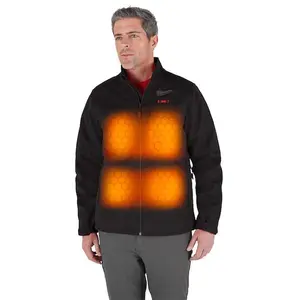 Milwaukee Men's 3X-Large M12 12V Lithium-Ion Cordless TOUGHSHELL Black Heated Jacket with (1) 3.0 Ah Battery and Charger