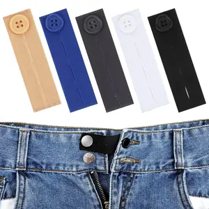 5 Pack Waistband Extenders Belt Extender for Women Waist Extenders for Pants for Men Pant Button Extender Pregnancy Pants Extender Adjustable Elastic Waist Extenders Waistband for Women Men Jeans