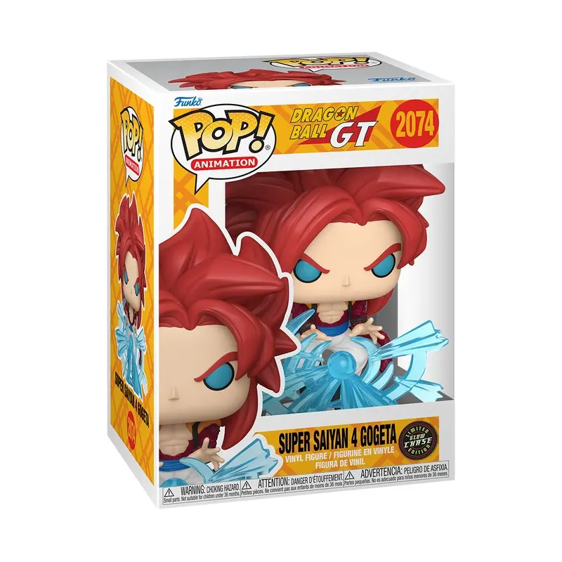 Funko Pop! Animation Dragon Ball Series Super Saiyan 4 Gogeta Chase Vinyl Figure #2074 - Iconic Pose, High-Quality Material, Anime-Based Collectible Statue for Shelf Display