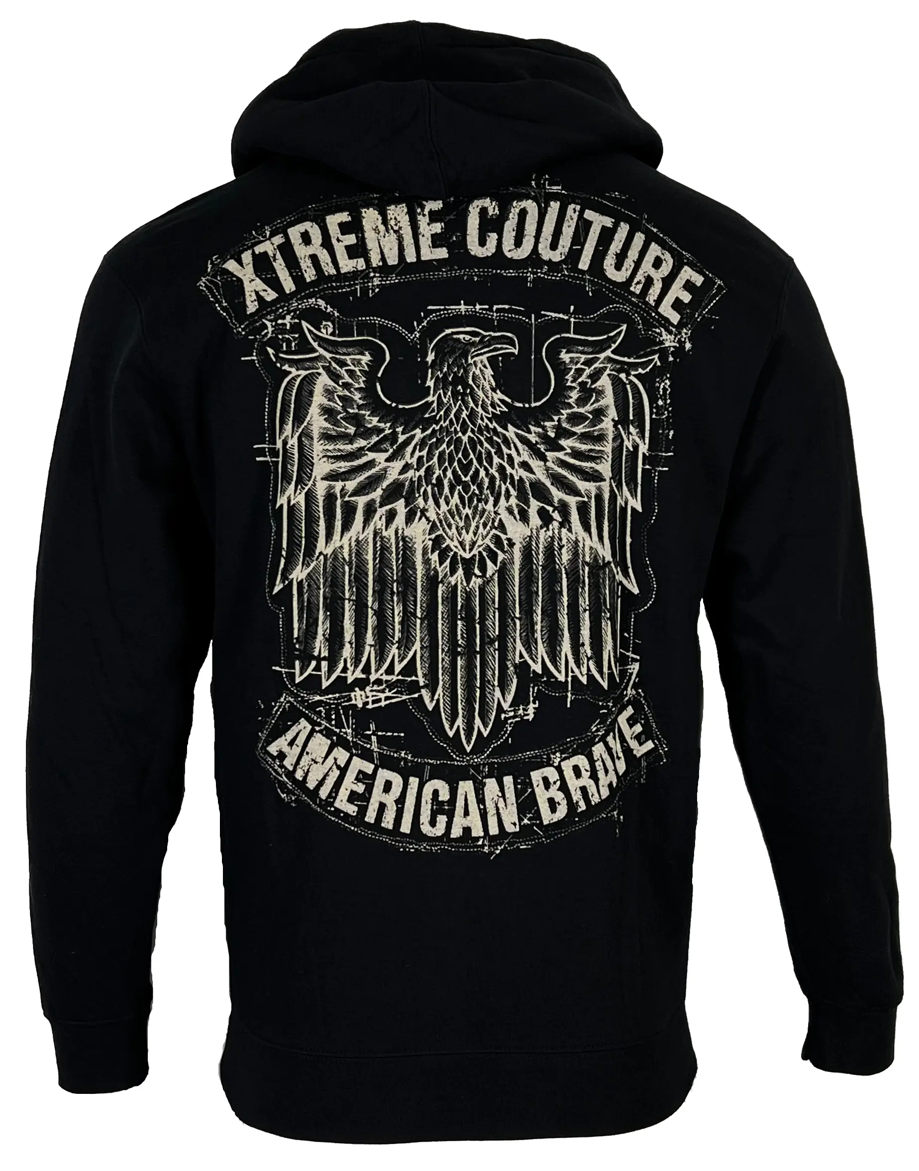 Xtreme Couture by Affliction Men's Cotton Graphic Long Sleeve Casual Zip Hoodie - Club Chapter Black, Menswear Clothes, Sweatshirts Tops