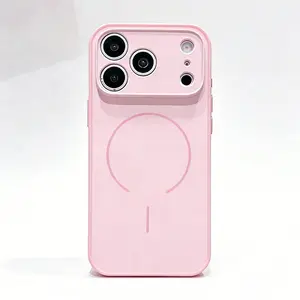 1PCS Pink Magnetic Phone Case for IPhone,compatible with IPhone 17 ProMax/17 Pro/17 Air/17E/17/16/15/14/13/12 Case, Compatible with MagSafe, TPU+PC All-inclusive Anti-fall and Shockproof Protective Cover, Gifts for Women/Men/Girl