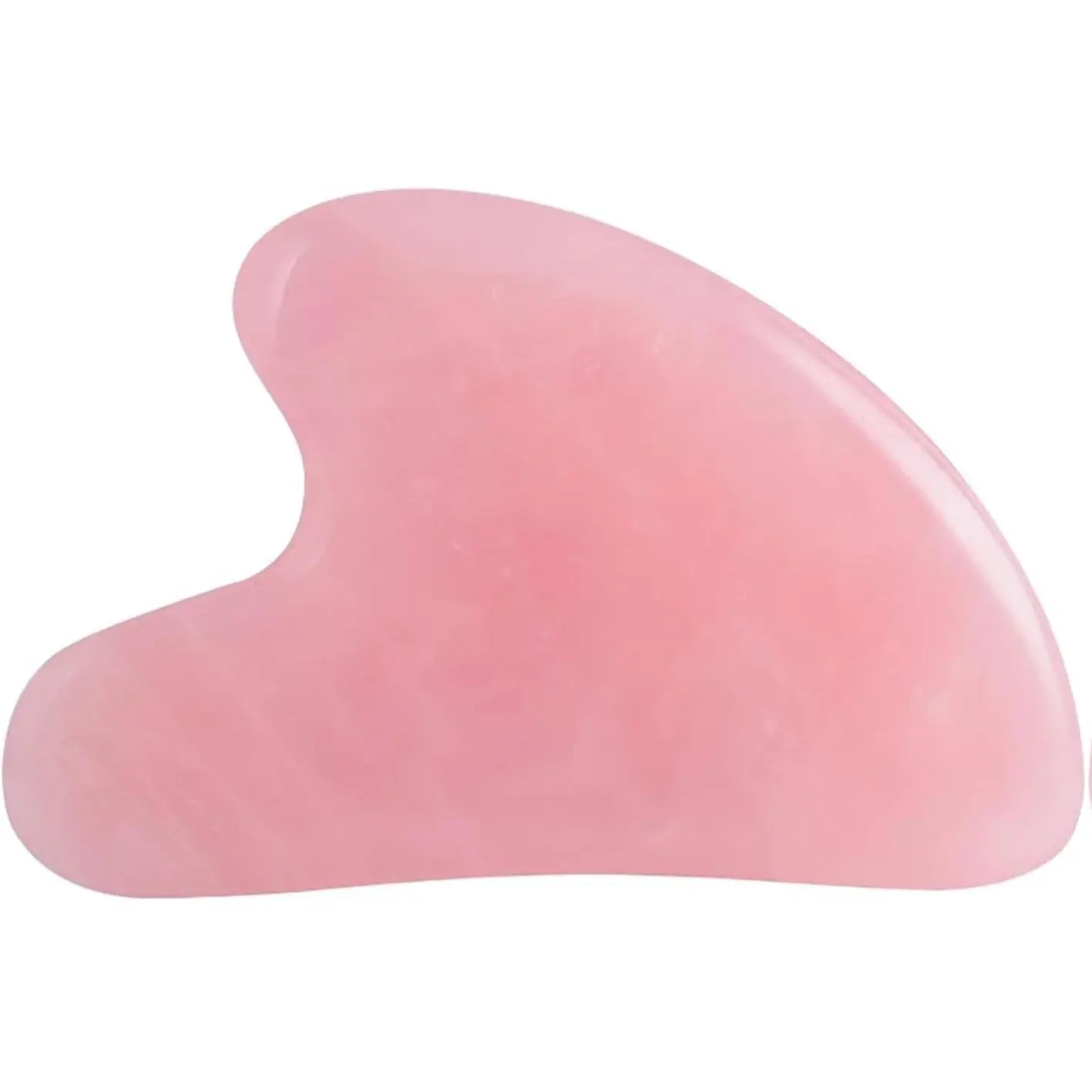 Jade Stone Gua Sha Massage Tool, Guasha Tool for Face and Body Skin Massage. Tools for SPA Acupuncture, Pink Stone for Body Face Neck and Eye, Skin Care Gift for Woman (Pink)