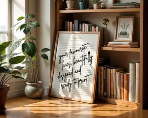 (No Frame) Personalised Quote Print, Song Lyric Artwork, Modern Typography Poster, Unique Wall Decor or A4 Printed Gift for Any Room