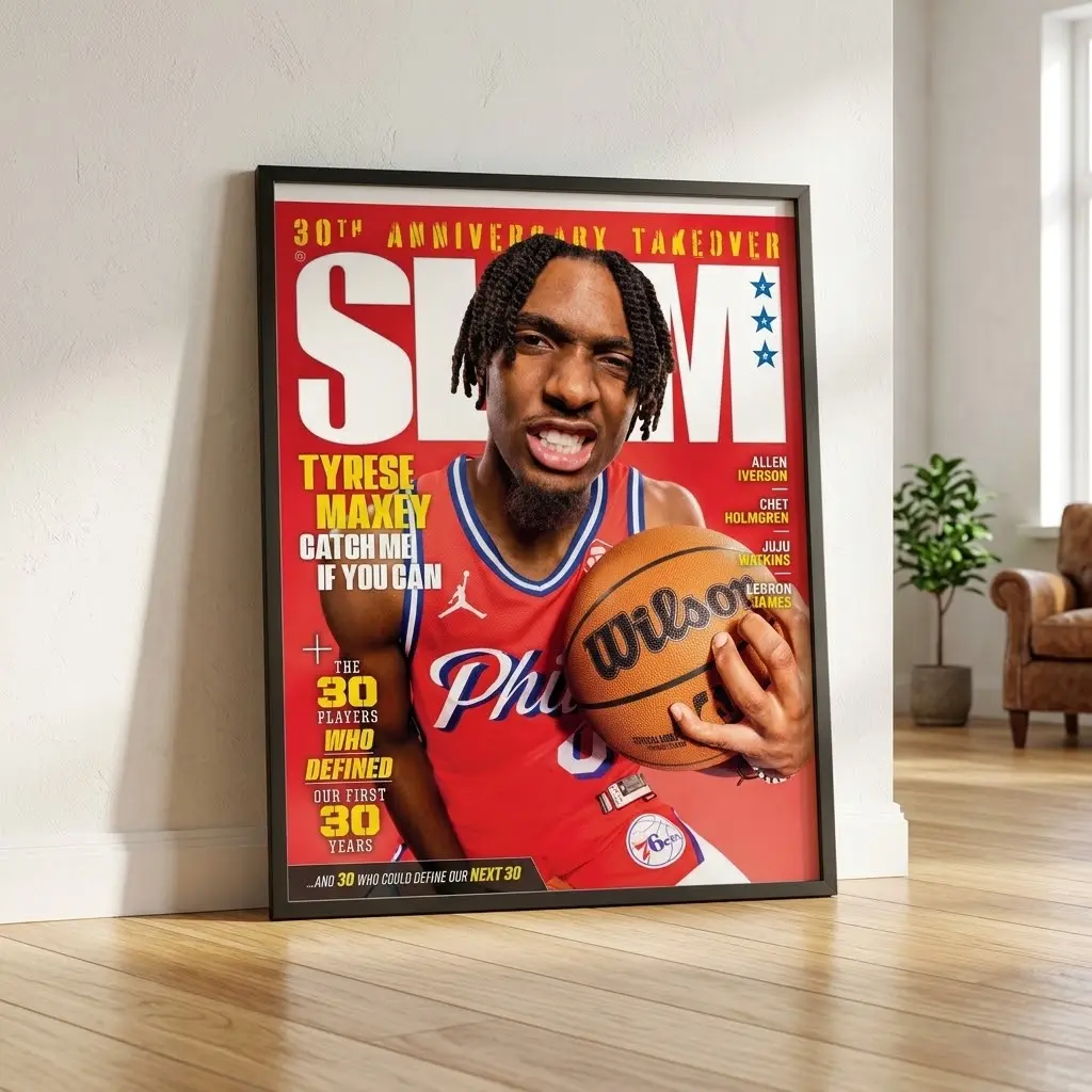 SLAM 248 Tyrese Maxey Poster, Home Decor Gift