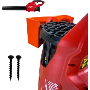 Milwaukee M18  Leaf Blower Wall Mount - Compatible with 2724-20 & 2724-21 - Leaf Blower Wall Mount Holder Bracket for Garage Storage - Easy Installation with Free Screws Included (Red)Quesear
