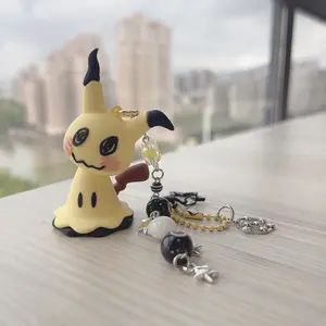 Cute Mimikyu Silicone Keychain Anime Bag Charm & Keyring, Ideal Cosplay Accessory & Sweet Gift for Girlfriend/Women