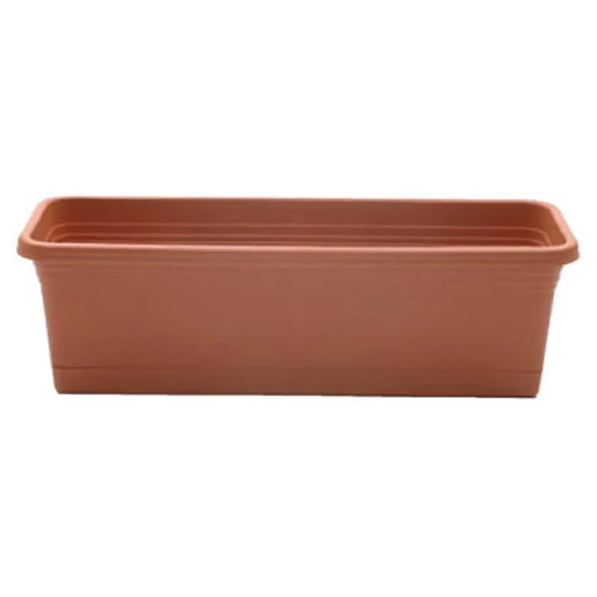 24 in. Light Terra Cotta Planter Box, Wind-Design Garden Pot for Home Improvement & Outdoor Gardening