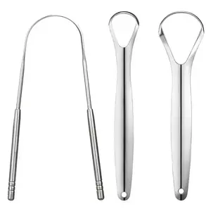 3 PCS Metal Tongue Scraper, Tongue Scrapers for Adults, Stainless Steel Tounge Scrappers, Tounge Scraper, Portable Tongue Scrappers U ShapedTongue Cleaner