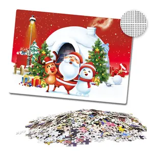 Santa Claus Pattern Jigsaw Puzzle, 500pcs/box Creative Puzzle Toy, Home Decoration Gift Toy, Holiday Birthday Gift for Children