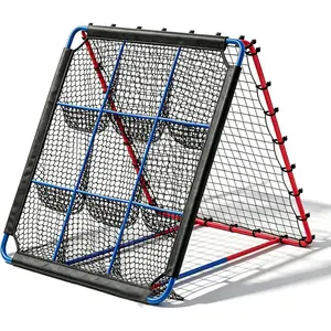 5FT x 4.3FT 2-in-1 Baseball Pitching & Rebounder Net ,Height Adjustable with Strike Zone, Pitchback Trainer for Throwing Fielding Drills , Various Ball Sports Practice