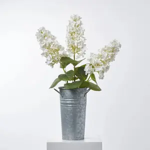 Real Touch White Peegee Hydrangea Single Long Stem Spray - 39"