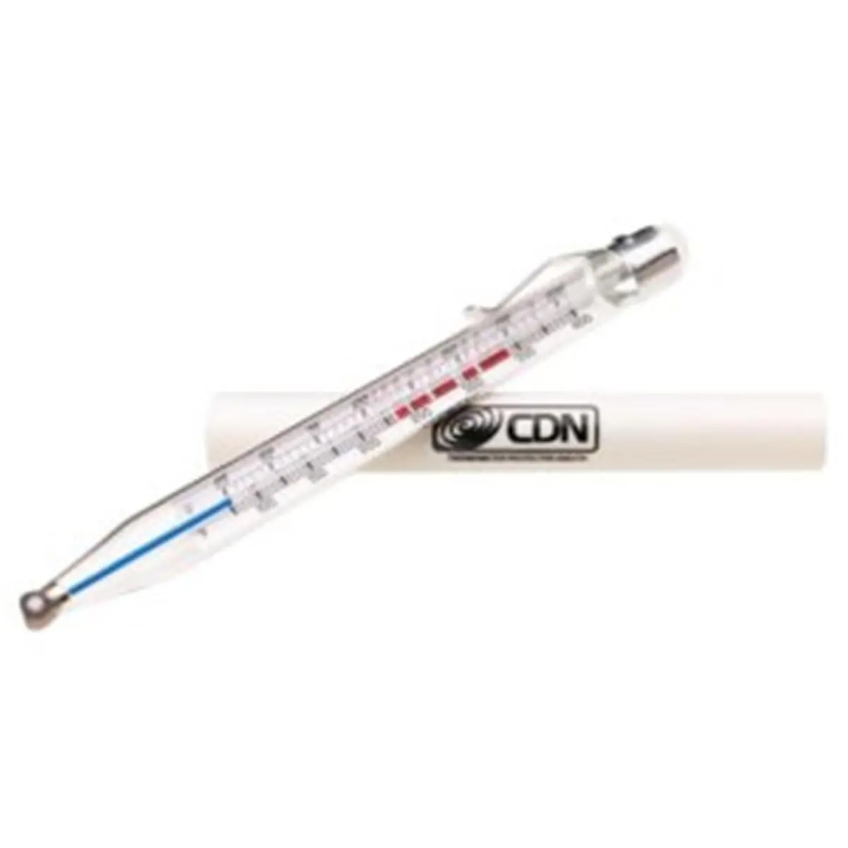 212 MAIN CDN TCF400 Kitchen Food Thermometer - Glass & Stainless Steel Tool for Candy Cooking, Oil Deep Frying, Home Improvement Use