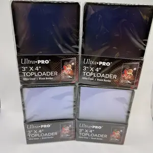 Ultra Pro 3X4 BLACK BORDER Regular Toploaders 35pt 4 Packs of 25, 100 total toploaders Card Sleeves Card Hobby Box