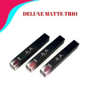 MATTE TRIO- Waterproof Lipstick Trio Infused with Vitamin E Long-lasting High-pigmented Transfer-resistant Vegan Cruelty-free Cosmetic Makeup Aesthetic