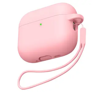 Apple AirPods Pro 3Case, Soft Silicone Protective Cover, Bluetooth-compatible Earphone Shell, Wireless Earbuds with Anti-Loss Strap