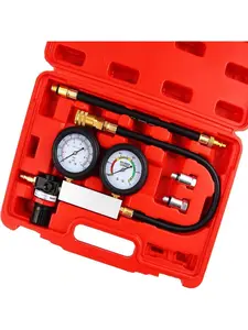Cylinder Leak Down Tester Kit,Engine Compression Diagnosis Tool With Dual Pressure Gauges,Leakage Test Set For Gasoline Engines, Ideal For Cars And Trucks