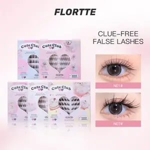FLORTTE I Am Super Beauty Glue-Free False Lashes Fluffy Eyelash Clusters Soft  Eyelashes Lightweight fluffy lash clusters