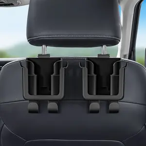 Multifunctional Car Seat Back Storage Rack Set, Includes Cup Holder, Phone Stand, Hooks, Durable Easy Clean Material, Fits Most Cars