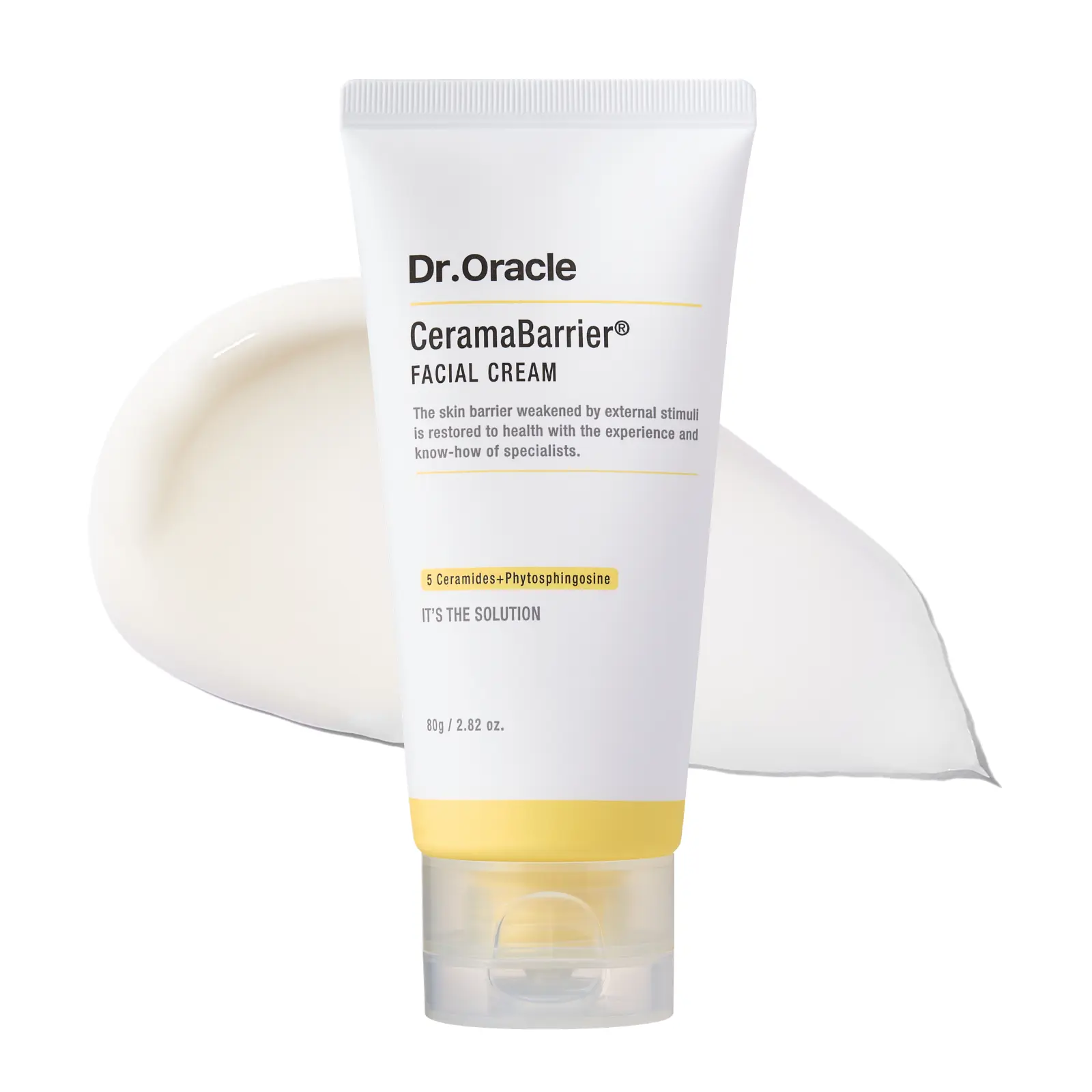 [Dr.Oracle] CeramaBarrier Ceramide Barrier Repair Facial Cream - Skin-Friendly, Hydrating & Soothing Daily Apply Moisturizer for Dry Skin, Korean Skincare Ceramides Face Product, 2.82oz, Smooth Skin Routine