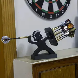 Spartan Warrior Dart Stand: 3D Printed Decorative Holder for 9 Steel/Soft Darts - Perfect Desk Dart Organizer for Dart Players & Man Cave Decor - Great Gift for Dart Lovers Darts Gear