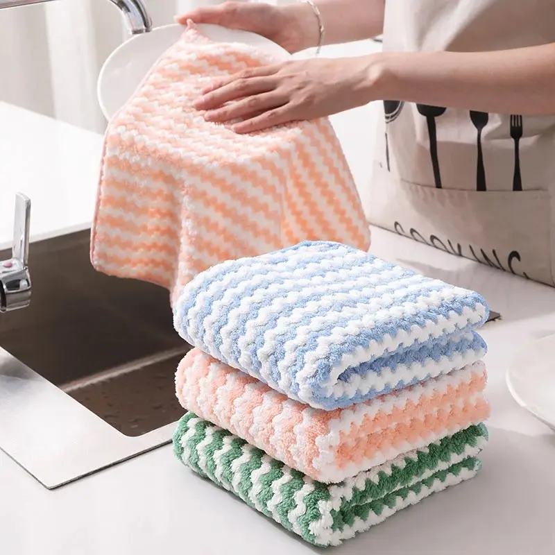 Glass Cleaning Cloth Magic - Streak-Free & Lint-Free Microfiber Towels - Removes Water Marks for Window & Mirror, Waffle Kitchen Towels Absorbent, Magic Cleaning Cloths