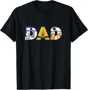 Droids R2-D2 C-3PO BB-8 Dad Father’s Day Birthday T-Shirt