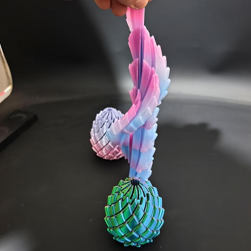 2pcs 3D Printed Twisting Dragon Egg Statues - Twisting Pose Suitable for Fairy Gardens, PLA Plastic Miniature Dragon Eggs for / Decor, Battery-Free Landscaping, Christmas Decoration for Dioramas & Terrariums