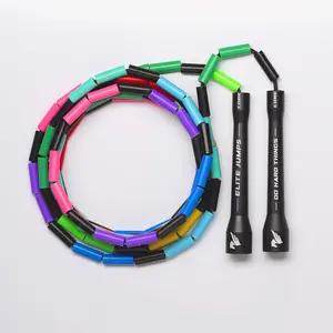 Elite Jumps - Do Hard Things Rainbow Redux 1” Beaded Jump Ropes - Strong & Durable Materials - Resize & Adjust - Fitness & Cardio Training - Improve Rhythm, Speed, Agility