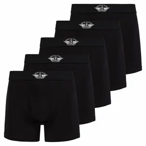 DOCKERS Mens Boxer Briefs Breathable Cotton Underwear for Men Pack of 5