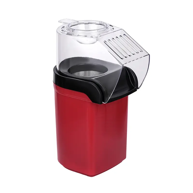 Popcorn Maker - Oil-Free, Air Popcorn Popper - With Measuring Cup & Recipe Guide - Perfect for Movie Nights - 16 Cups, Red