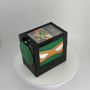 Turtle Power - Universal DeckDock - Turtle inspired deck box with Counter and Token Tray for Magic The Gathering and more