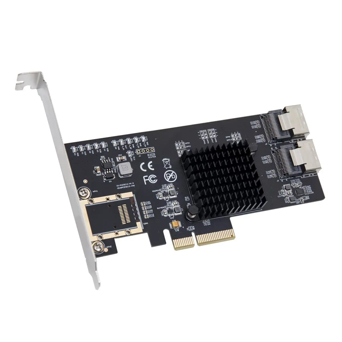 IOCrest SI-PEX40137 8-Port Non-RAID SATA III PCI-Express x4 Controller Card - Dual SFF-8087 Interface, Marvell 9215 Chipset, AHCI 1.0 Programming Interface, ASM1806 PCIe Bridge, Hot Plug, for DVR/NVR, Home NAS/Media Servers, Set-Top Boxes, High-Performanc