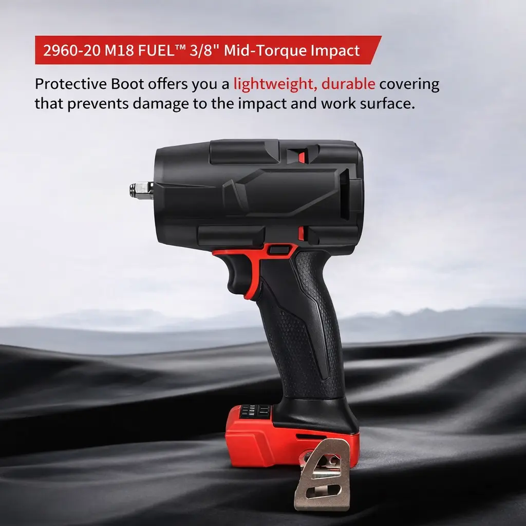 FUEL 1/2" High Torque Impact Wrench 49-16-2967 Protective Boot, Featuring a Friction Ring Protective Boot, Designed to Work with The Milwaukee M18 FUEL 1/2" High Torque Impact Wrench 2967-20.(1 Pack), Compact, Flexible