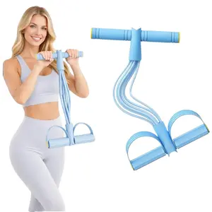 Non-Slip Elastic Pedal Resistance Band - Strength Training Tension Pedal for Home Gym, Sit-Ups