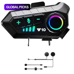 Y10 Motorcycle Helmet Headset, Motorcycle Accessories, Stereo Voice Control Bluetooth-compatible, Waterproof Ipx6, Rechargeable Battery, Long Lasting, Suitable for All Helmets #GLOBAL PICKS