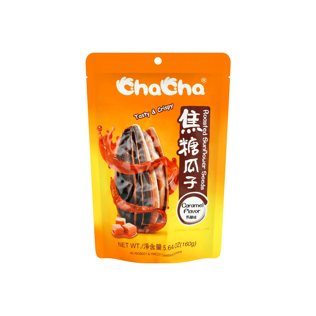 CHACHA Caramel Flavor Roasted Sunflower Seeds, 5.64oz CHACHA Caramel Flavor Roasted Sunflower Seeds, 5.64oz