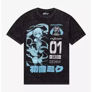 Unisex Anime Graphic Tee – Hatsune Miku Jumbo Graphic Mineral Cotton Shirt Fashion T-Shirt