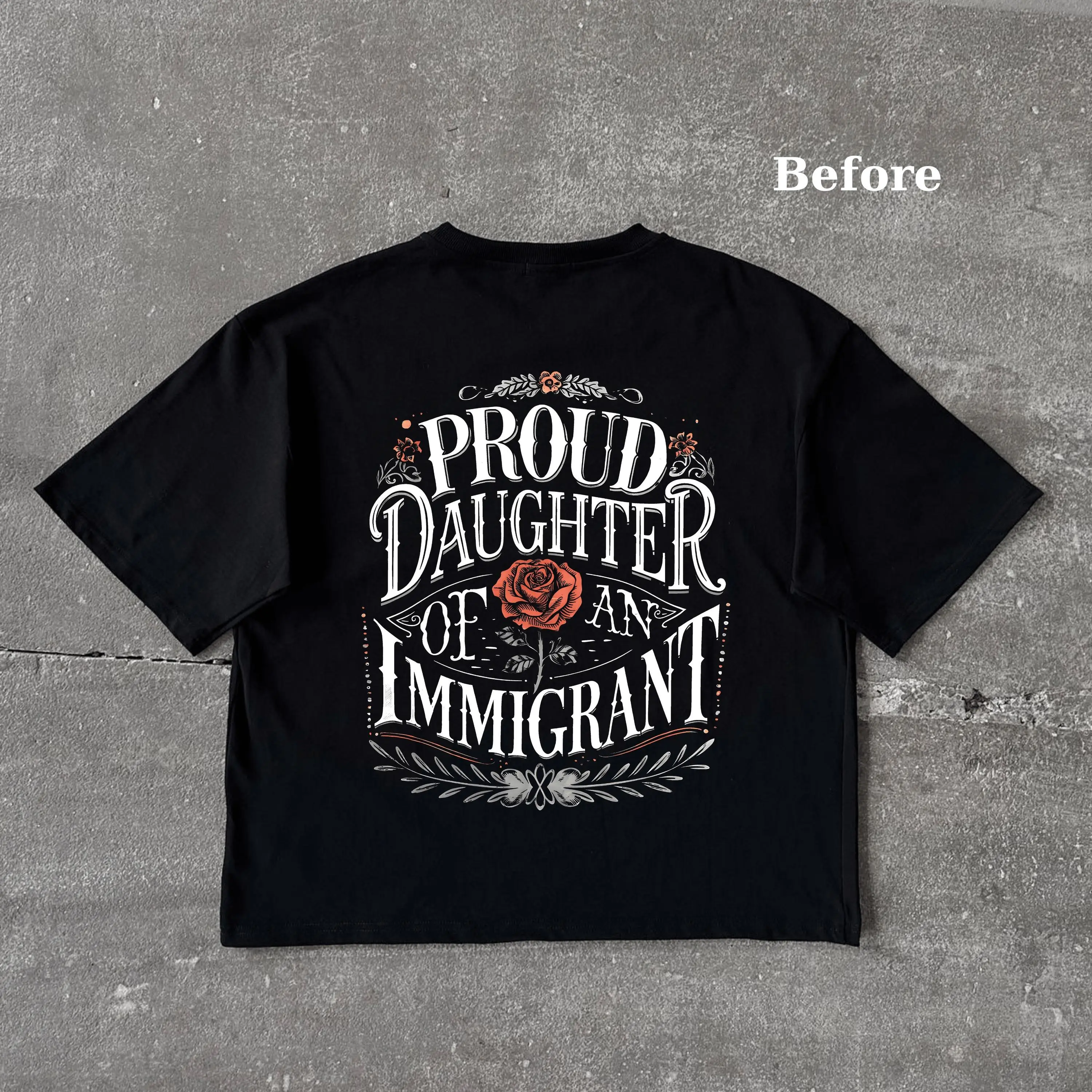 Proud Daughter of an Immigrant Graphic T-Shirt, Women’s Equality Statement Tee, Inspiring Immigrant Pride Gift for Her