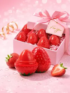 1/4pcs strawberry shapeLip Balm,Four color options, Long-Lasting, Moisturizing, Nourishing, Lip Care, Perfect  Mother's Day gift