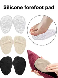 Non-Slip Silicone Forefoot Pads with Massage Beads, Comfortable Reusable Insoles for High Heels and Sandals, Women's Shoe Accessories