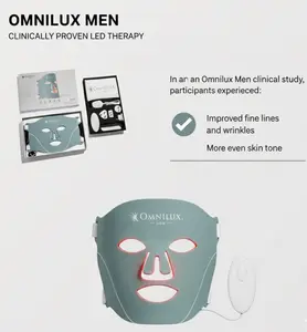 Omnilux Men Red Light Therapy Face Mask for Anti-Aging with Medical-Grade LED Technology +FREE Radiansome100 Advantage Ritual Kit